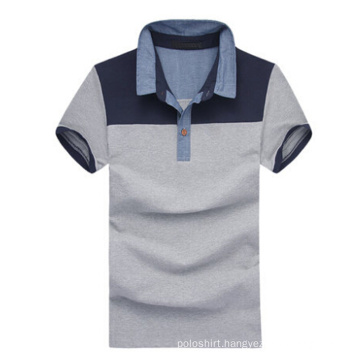 High Quality Stiff Collar Grey Cotton Plain Polo Shirts